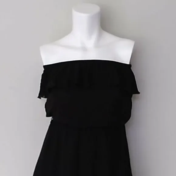 Pearl Black Strapless Dress. Size Small - Picture 2 of 8